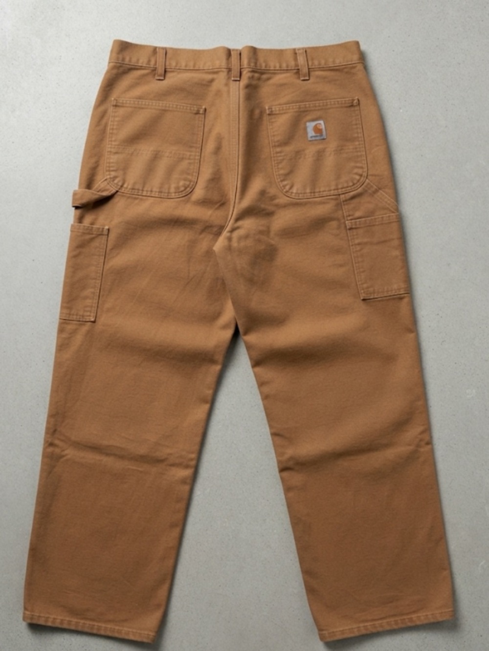 VTG Carhartt B11 Carpenter Pants Men's Tan Heavy Duck Canvas MADE In USA 44x30